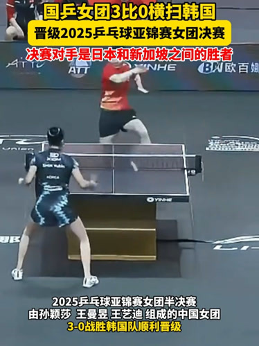 乒乓球女团半决赛中国队横扫俄罗斯晋级 乒乓球女团半决赛中国队横扫俄罗斯晋级